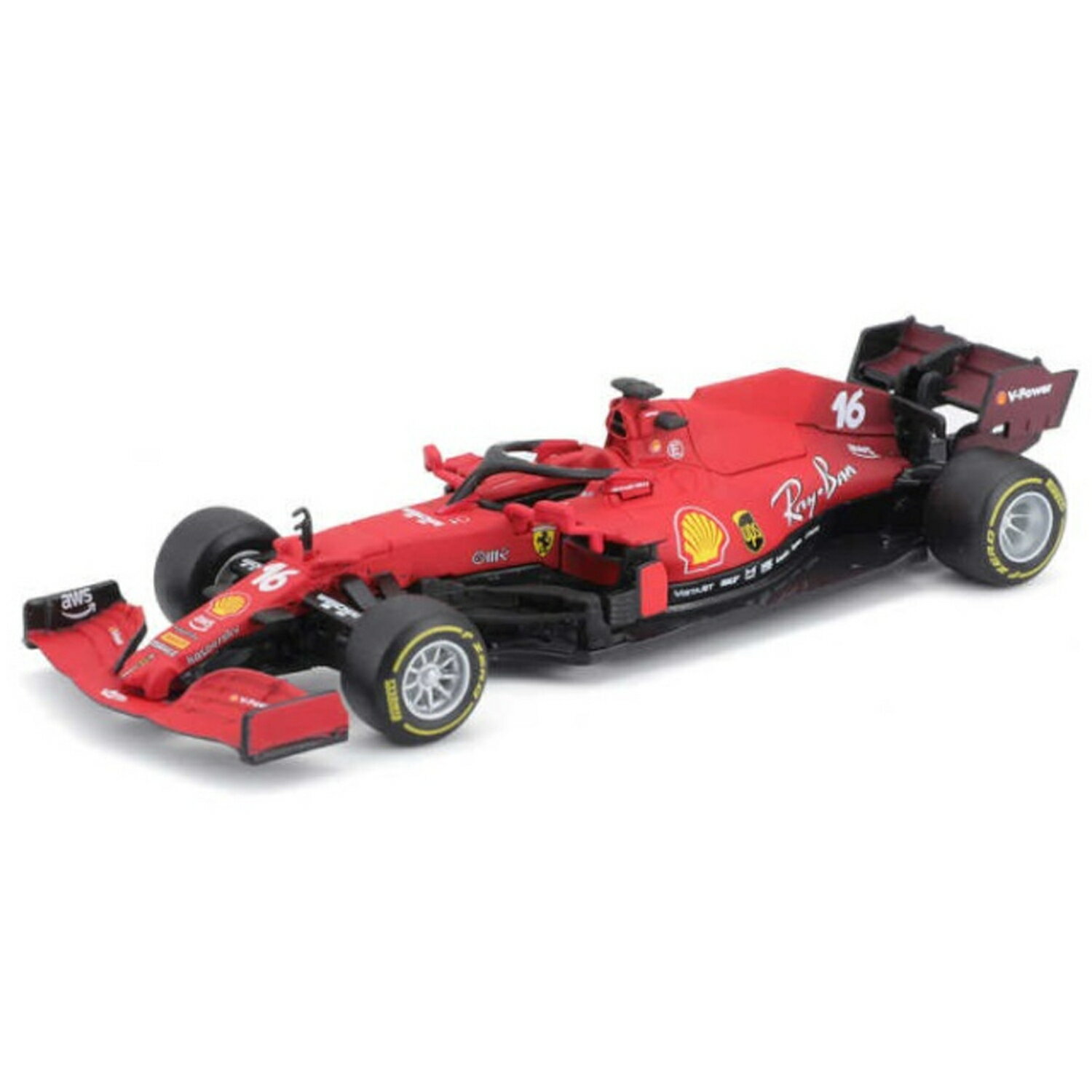 Bburago（ブラーゴ） 2021モデル 1/43 フェラーリ SF21 #16 シャルル ルクレール （ドライバーなし）／ レッド F1 レース レーシング ..
