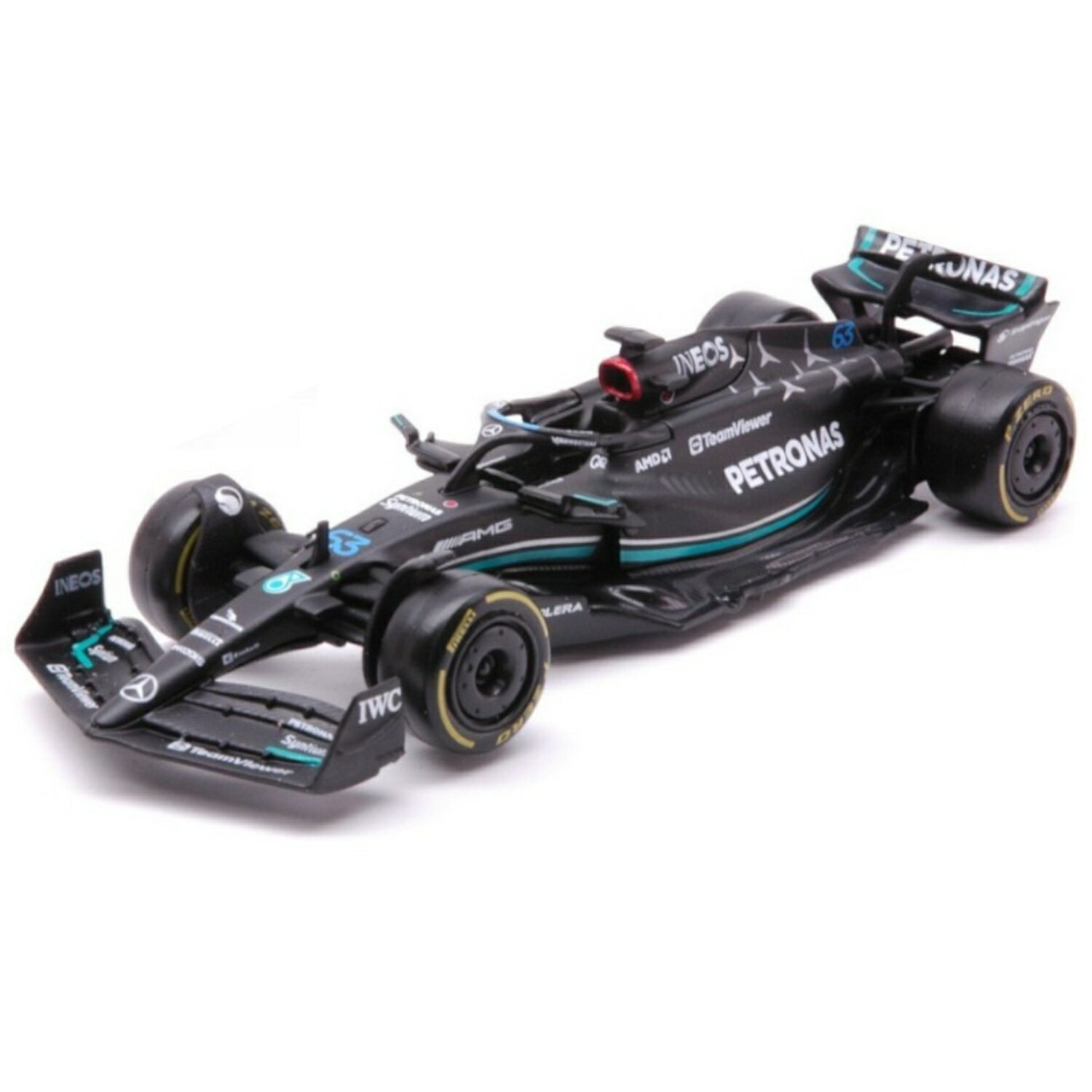 Bburago（ブラーゴ） 2023モデル 1/43 メルセデス ベンツ AMG #63 ジョージ・ラッセル （ドライバーなし）／ F1 ブラック グッツ インテリア おもちゃ プレゼント ブラゴ ブラゴー ダイキャストカー ダイキャスト モデルカー ミニカー 車 完成品