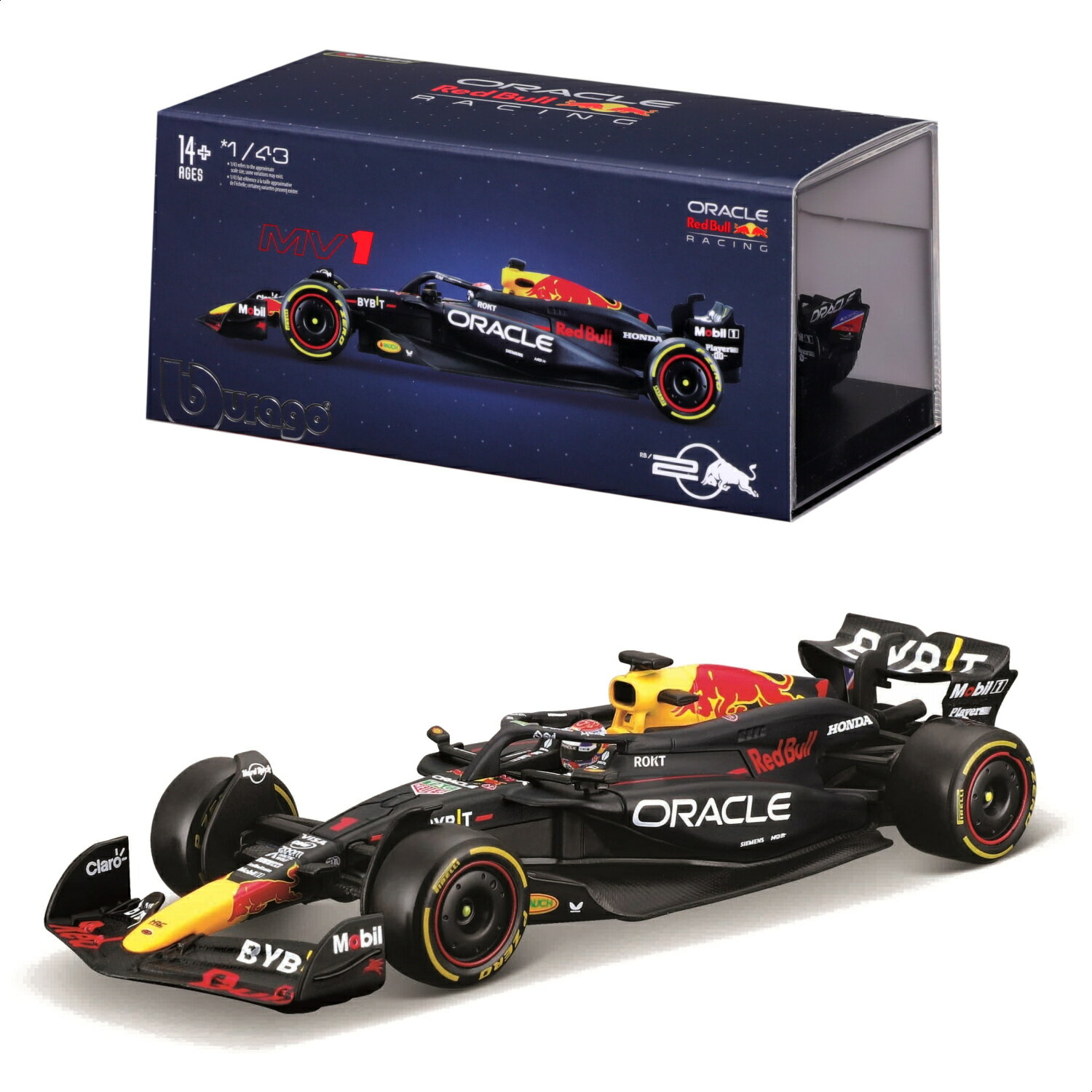 Bburago（ブラーゴ） 2024モデル 1/43 シグネチャー シリーズ オラクル レッドブル レーシング RB20 #1 マックス フェルスタッペン （ドライバー付き）／ F1 グッツ おもちゃ ブルー おすすめ ブラゴ ブラゴー ダイキャストカー ダイキャスト モデルカー ミニカー 車 完成品