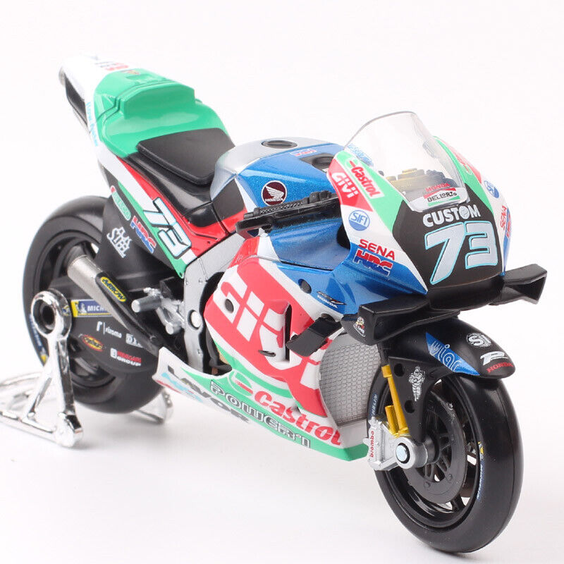 Maisto（マイスト） 1/18 LCR ホンダ カストロール HONDA RC213V #73 アレックス マルケス 2021年 MotoGP ／ モトGP MOTO レース ブルー グッツ アメ車 旧車 レース インテリア おもちゃ おすすめ プレゼント プレミア オートバイ ダイキャスト モデル バイク 完成品