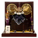 【五月人形】【兜飾り 13号上杉謙信公鉄刀木調飾セット:伯峰監修【兜平飾】