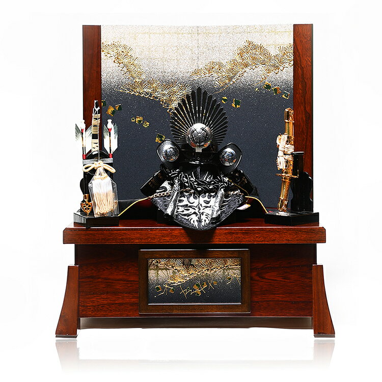 【五月人形】【兜平飾】【武将】兜平飾り15号織田信長公針松飾セット：伏見屋監修