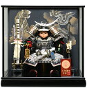 【五月人形】【子供大将飾り】【武将兜】6号上杉謙信公稚児大将ケース:京華作【大将飾ケース入】