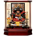 【五月人形】【子供大将飾り】【武将兜】6号出世大将 竹千代六面体アクリルケース:敏光作【大将飾ケース入】