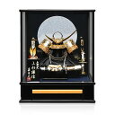 【五月人形】兜・鎧・大将ケース5号上杉謙信公三日月に日輪前立兜漆黒塗オルゴール付ケース:伏見屋監修【ケース入兜飾り】【兜ケース飾り】