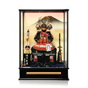 【五月人形】兜・鎧・大将ケース4号赤白威金小札徳川家康公鎧ケース飾り(オルゴール付):嘉房作【ケース入り鎧飾り】【鎧ケース飾り】