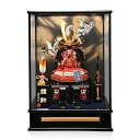 【五月人形】兜・鎧・大将ケース4号赤白威金小札大将鎧ケース飾り(オルゴール付):嘉房作【ケース入り鎧飾り】【鎧ケース飾り】