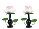 【盆提灯・盆ちょうちん】【送料無料!】蓮華灯「蓮華No.1 花 大 38cm」一対
