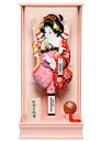 【羽子板】15号さくら:金襴桜柄振り袖押絵羽子板:パールピンクアクリルケース;伏見屋監修【羽子板ケース】【正月飾】