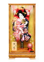 【匠一好羽子板】【羽子板】羽子板18号華苑:正絹金襴桜刺繍振り袖羽子板:木目ケヤキ塗面取ケース;匠一好【羽子板ケース】【正月飾】