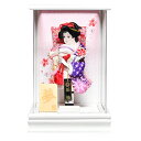 【初正月羽子板】7号夢鹿の子/金襴押絵羽子板:パールホワイトアクリルケース;伏見屋監修【額入羽子板】【正月飾】