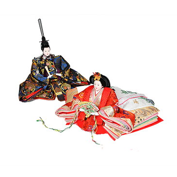 【雛人形】【十五人飾】【七段飾】万葉雛漆木製段:京風十番親王三五十三人揃 伏見屋監修【杢製七段】【ひな人形】