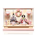 【白木雛ケース】 【雛ケース】雛ケース 芥子親王薄ピンクアクリルパノラマケース彩音:雅秀作【雛人形】【親王飾】