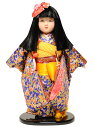 【市松人形】13号市松人形：綸子衣装【おかっぱにリボン】：翠華作【ひな人形】【浮世人形】