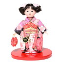 【雛人形】【ひな人形】【市松人形】市松人形5号 木目込京都西陣友禅衣装市松:芳俊作【木目込市松人形】【浮世人形】