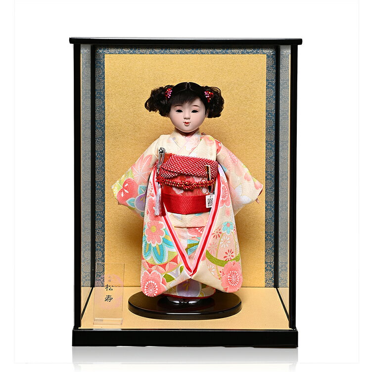 サイズ 身の丈46cm 商品説明 『カール髪型の市松人形』 日本の伝統色御所染色と雅な衣装の市松人形は、歴史の中にアーバンスタイルな市松人形です。 掲載写真の色合いはお使いの環境（マシン・モニター・OS）により 実物と多少異なる場合がござい...