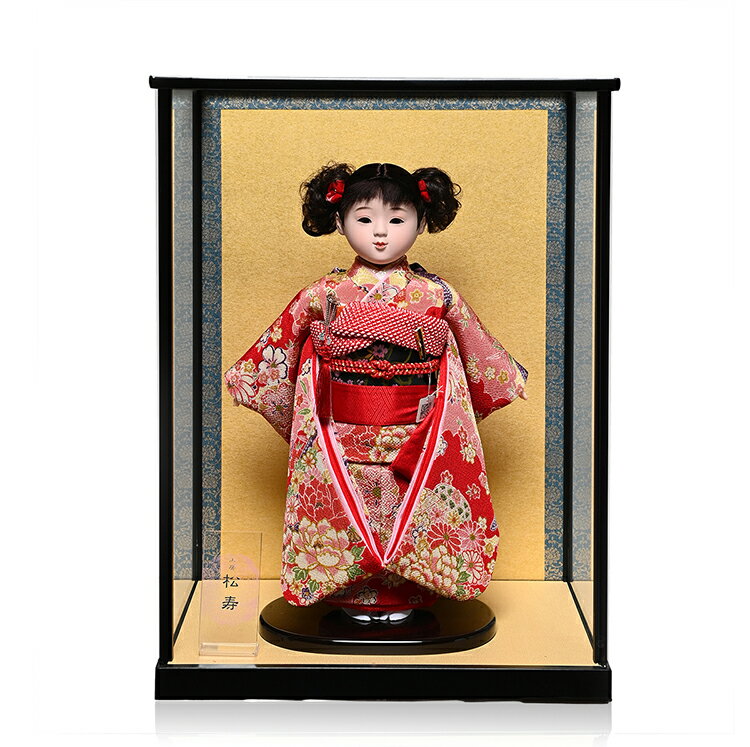 サイズ 身の丈46cm 商品説明 『カール髪型の市松人形』 日本の伝統色紅葉色と雅な衣装の市松人形は、歴史の中にトレンディスタイルの市松人形です。 掲載写真の色合いはお使いの環境（マシン・モニター・OS）により 実物と多少異なる場合がござい...