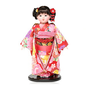 【ひな人形】【市松人形】市松人形10号市松人形:京友禅衣装:敏光作【木目込市松人形】【浮世人形】