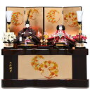 【雛人形収納飾】京三五親王飾:紫彩雛:平安翠泉作【雛人形】【親王飾】