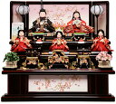 【雛人形 五人飾】【雛人形】京三五親王芥子官女おぼこ雛:春華雛《三段飾》:平安翠泉作【ひな人形】