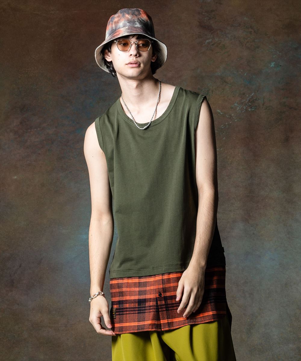 glamb ࡡGrunge Layered Tank Top 󥸥쥤䡼ɥ󥯥ȥå