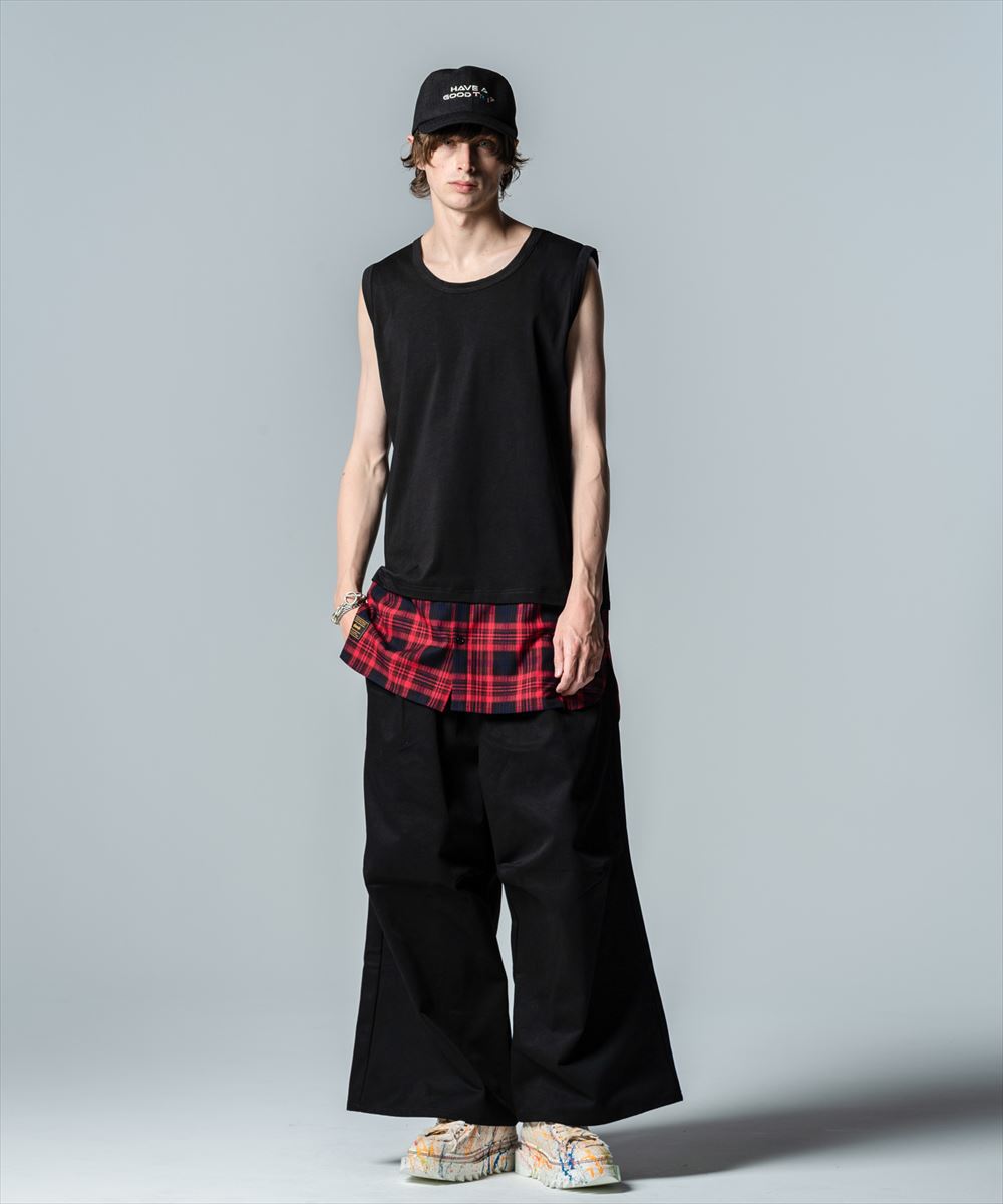 タイムセール　glamb グラム　Grunge Layered Tank Top グランジレイヤード