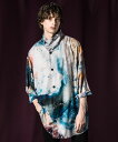 glamb グラム　Watercolor Hi Neck Shirts ウォーターカラーハイネックシャツ