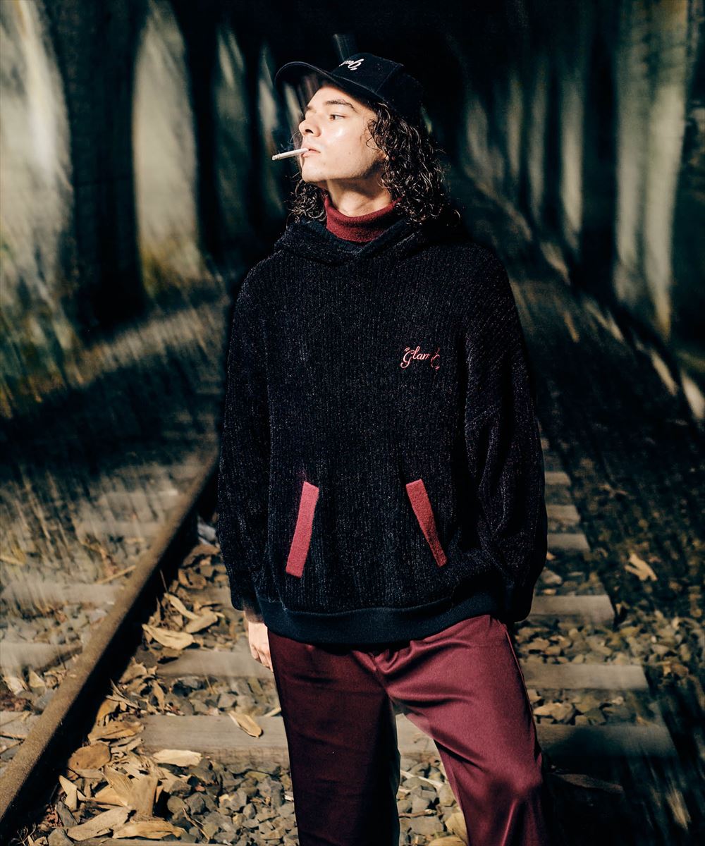 Rakuten - glamb グラム　Neck Layered Knit Hoodie / ネックレイヤードニットフーディ