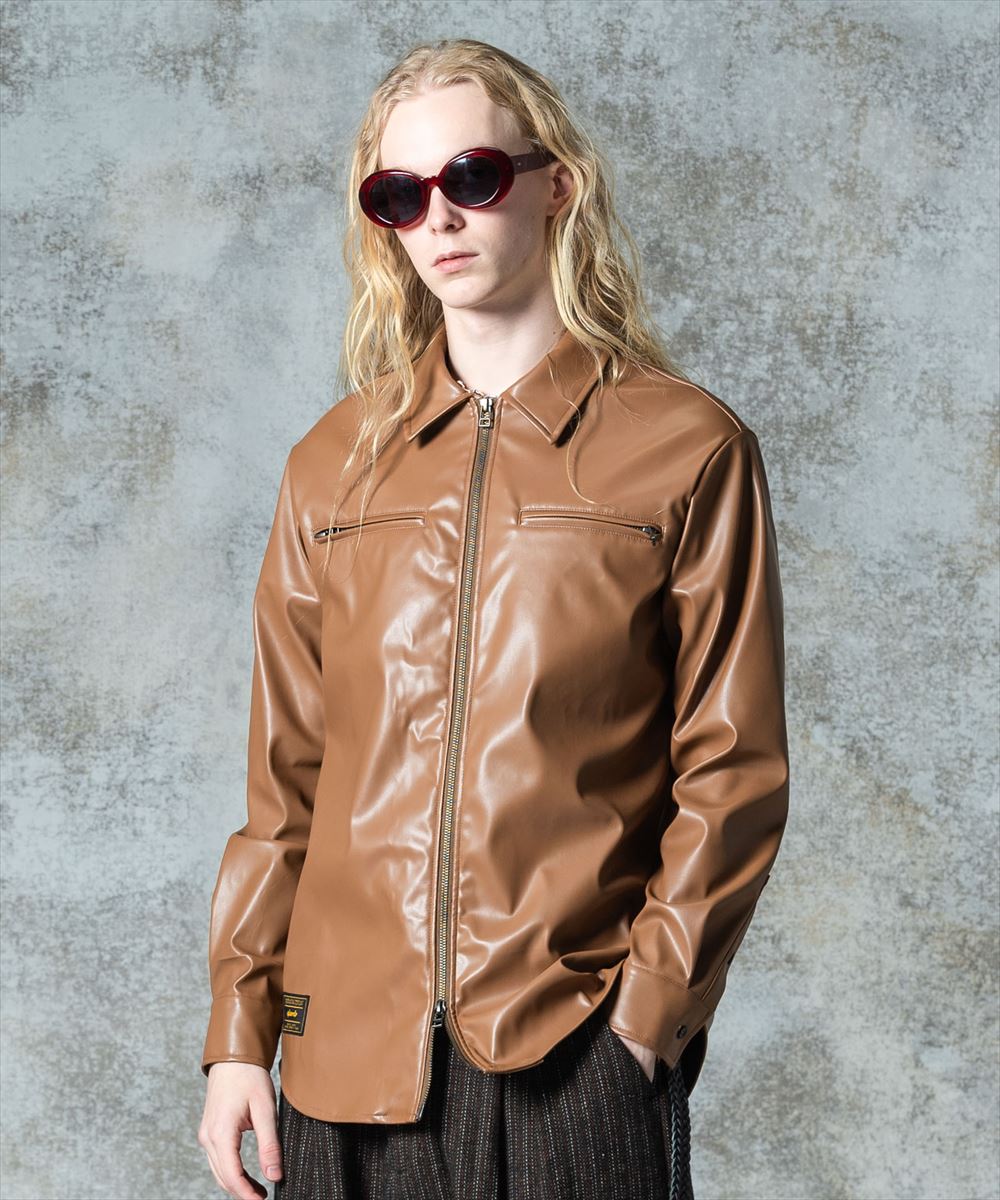 Rakuten - Synth Leather Shirt / シンセレザーシャツ　glamb グラム