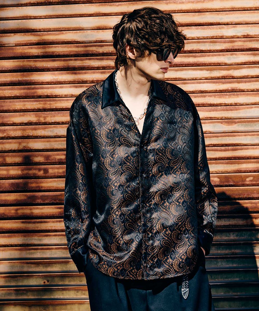 Paisley Skipper Shirt / ペイズリースキッパーシャツ glamb グラム