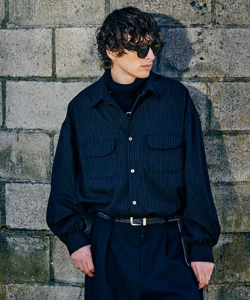 Rakuten - Suit Fabric Work Shirt / スーツファブリックワークシャツ　glamb グラム