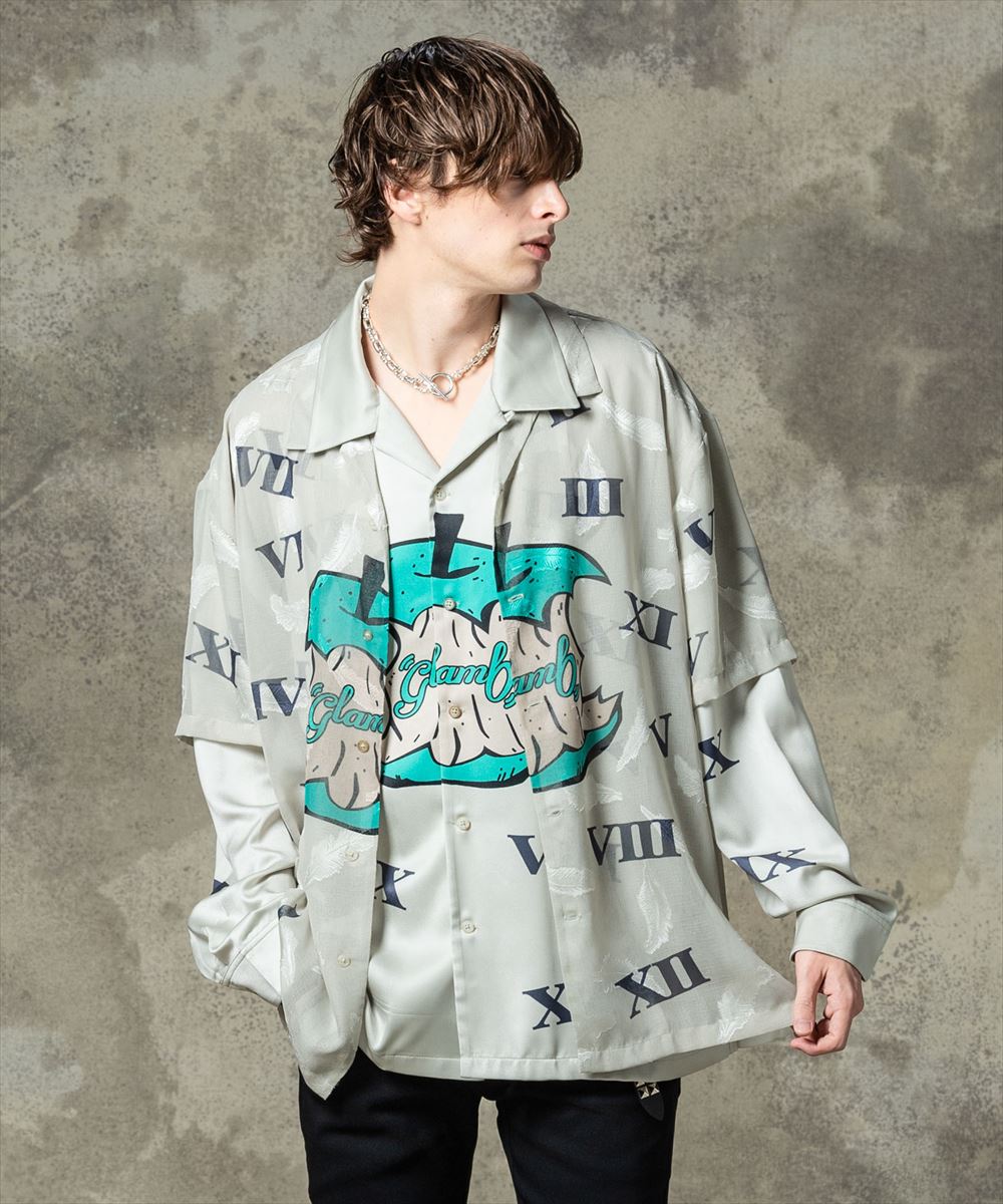 glamb グラム Eaten Apple Layered Shirt / イートゥンアップルロングリーシャツ