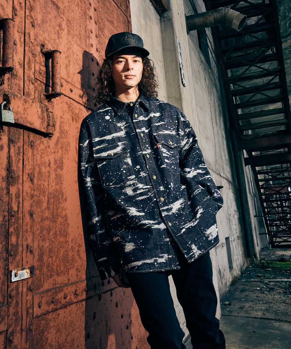 樂天商城 - glamb グラム　Splash Jacquard Denim Shirt / ジャガードデニムシャツ