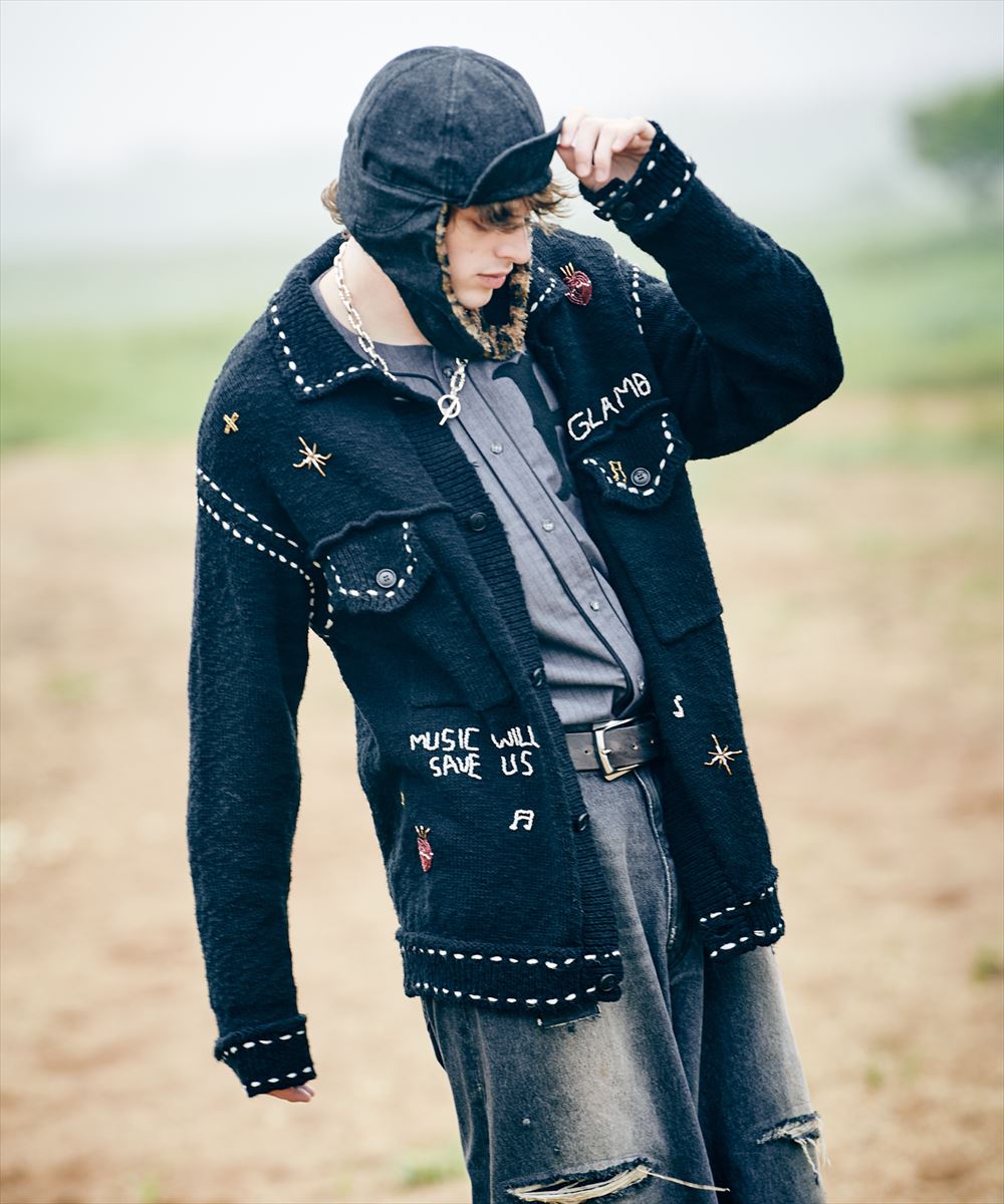 樂天商城 - Beadswork Knit Jacket / ビーズワークニットジャケット　glamb グラム　特別価格