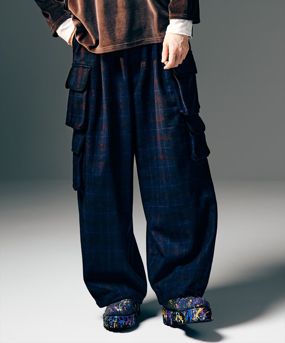 Rakuten - Asymmetry Cargo Tweed Pants / アシンメトリーカーゴツイードパンツ　glamb グラム