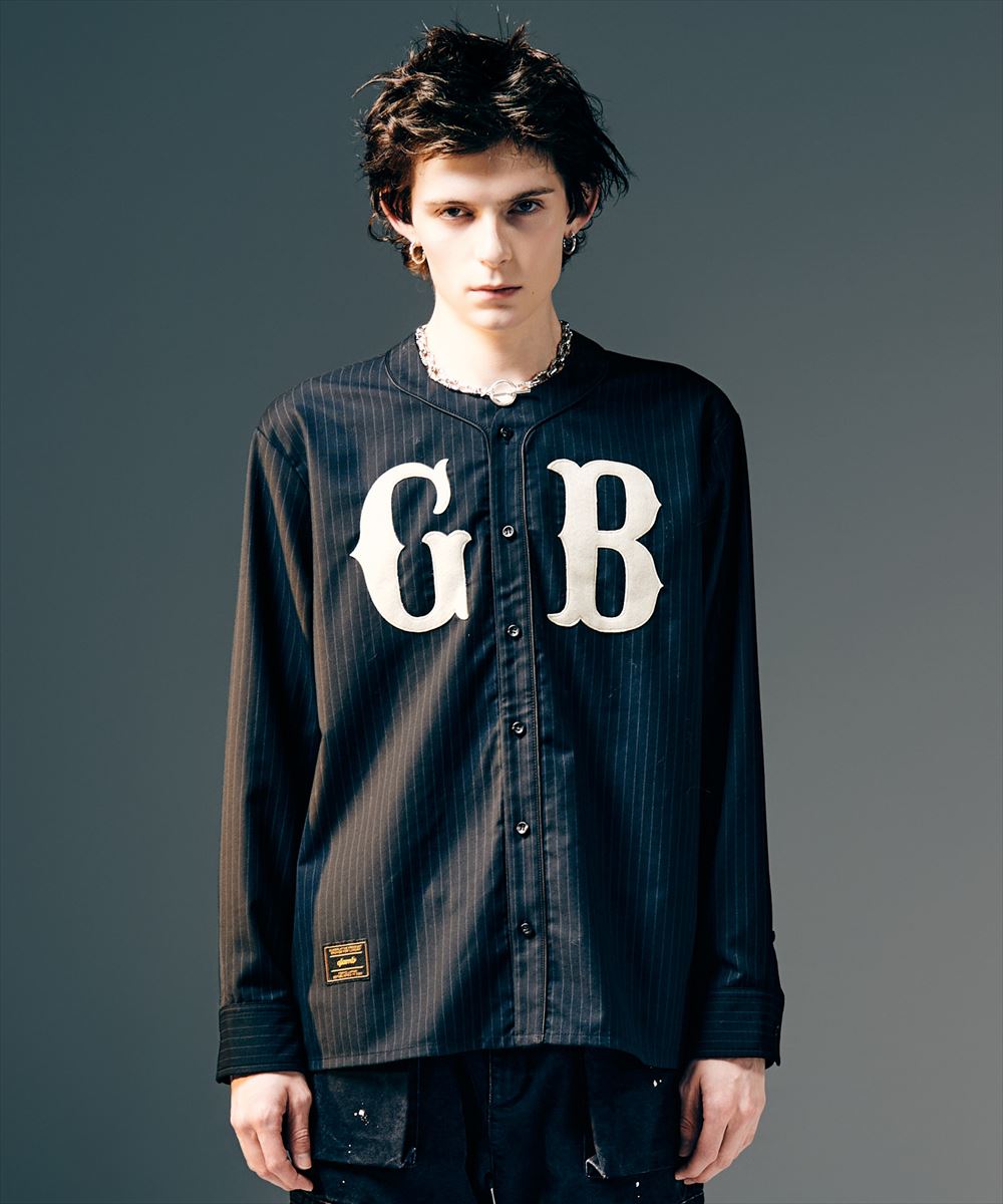 樂天商城 - Stripe Baseball Shirt / ストライプベースボールシャツ　glamb グラム