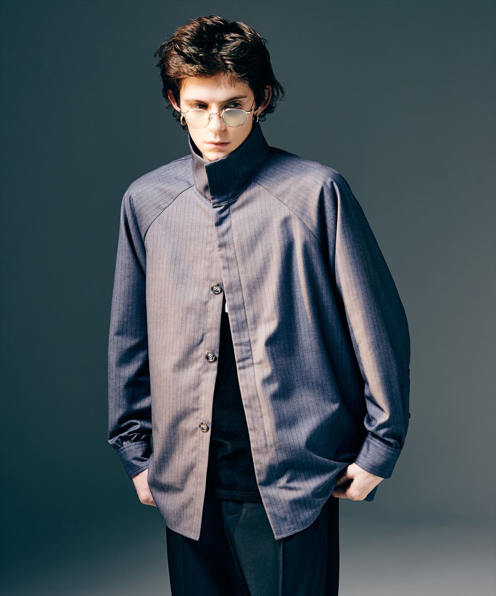 Rakuten - Suit Fabric High Neck Shirt / スーツファブリックハイネックシャツ　glamb グラム