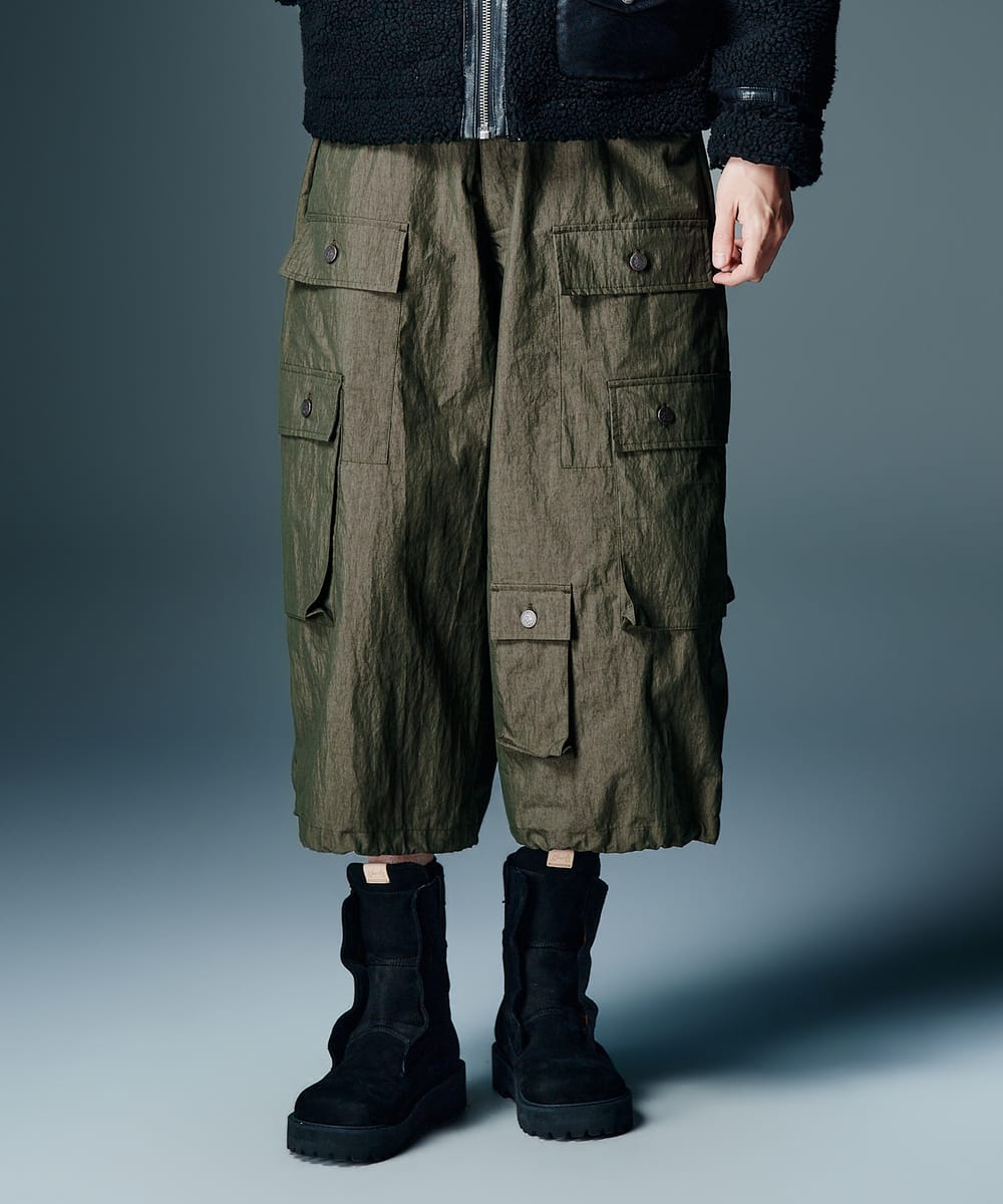 樂天商城 - Asymmetry Cropped Cargo Pants / アシンメトリークロップドカーゴパンツ　glamb グラム