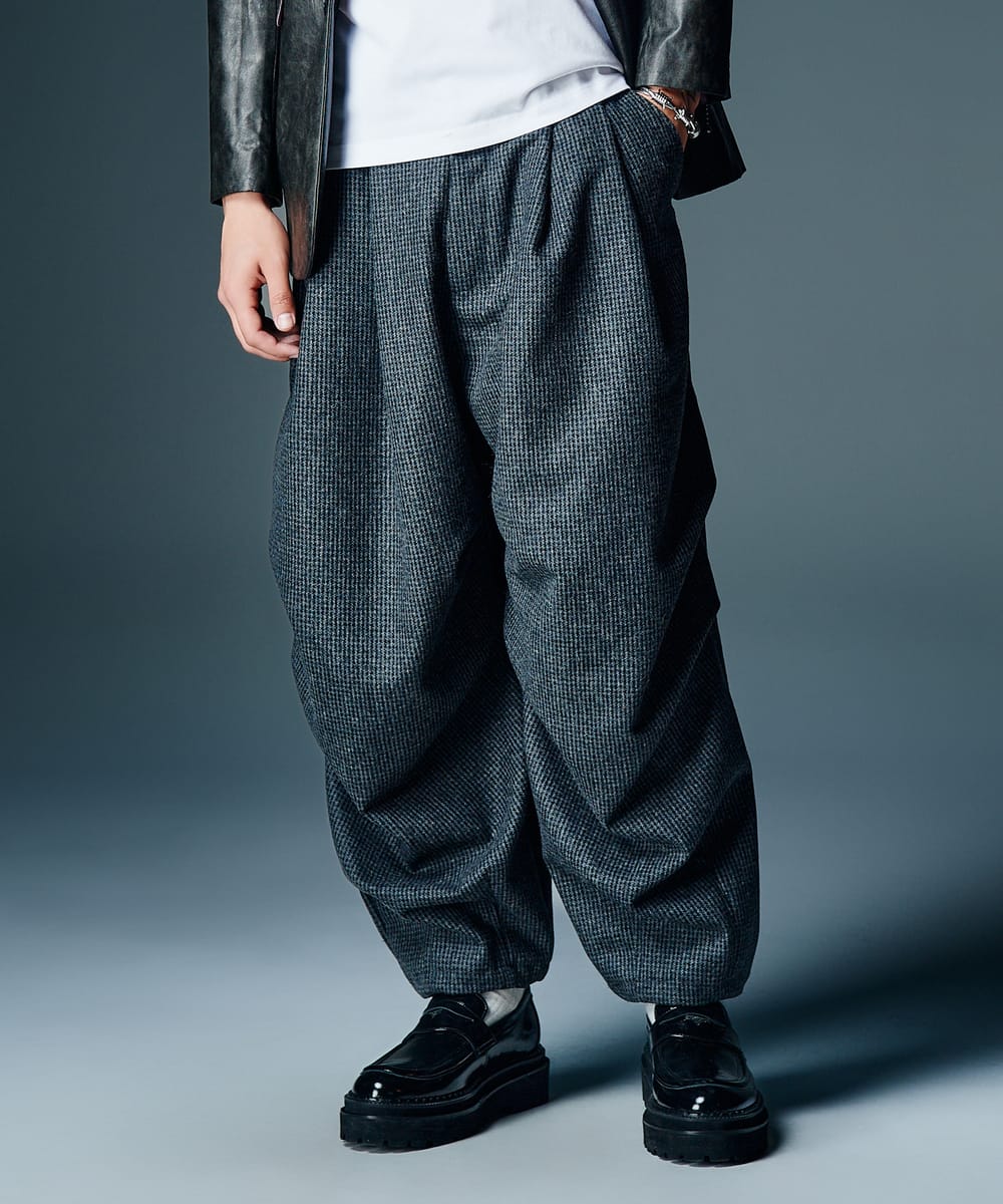 Rakuten - Knee Tuck Check Pants / ニータックチェックパンツ　glamb グラム