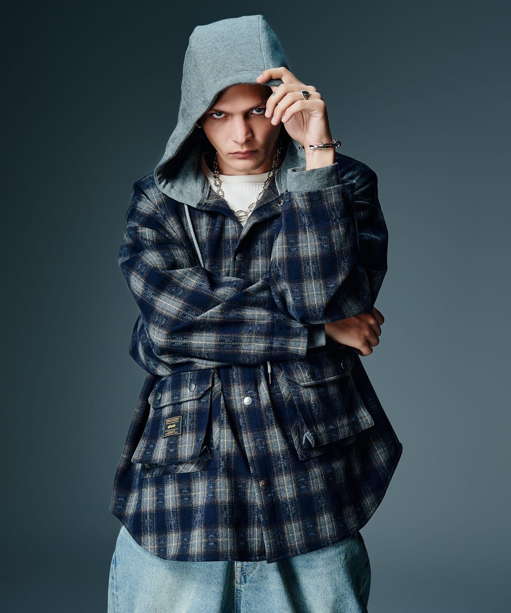 Rakuten - 4XL Hoodie Shirt / 4XLフーディーシャツ　glamb グラム