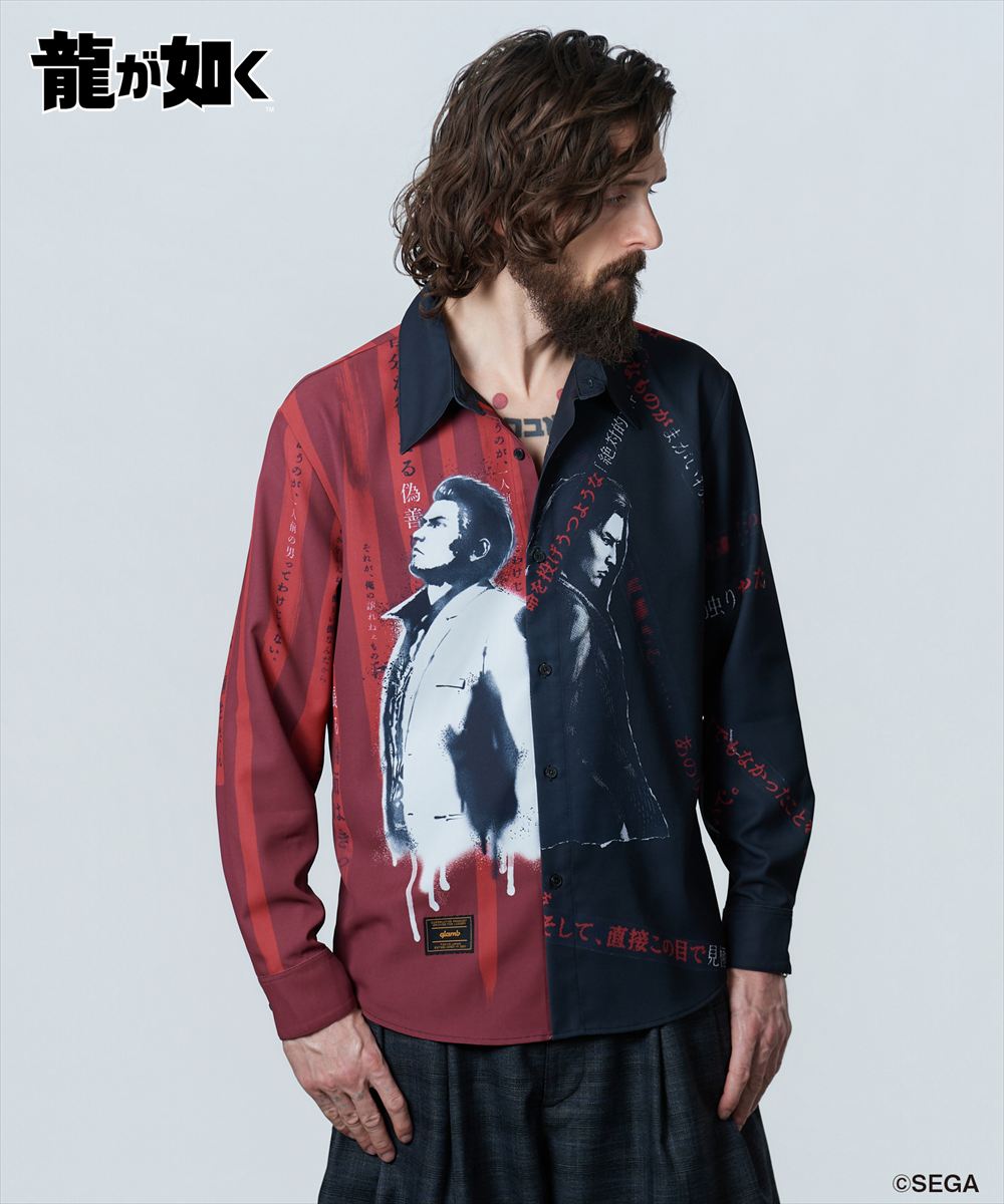 樂天商城 - 龍が如く 極3 / 龍が如く3外伝 Dark Ties　Yakuza Kiwami 3 Shirt / ヤクザキワミ3シャツ　glamb グラム