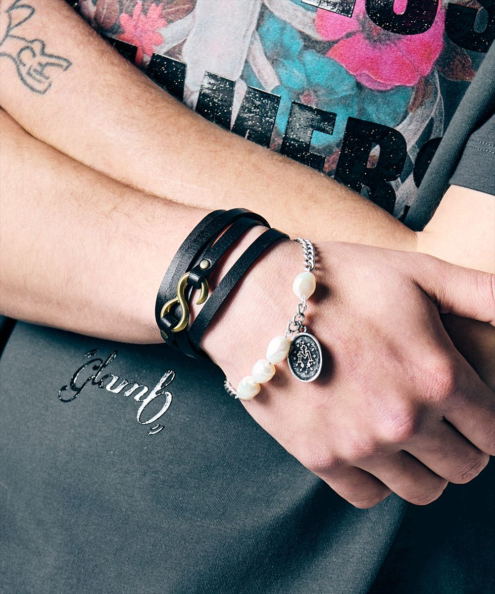 Penta Leather Bracelet / ペンタレザーブレスレット　glamb グラム
