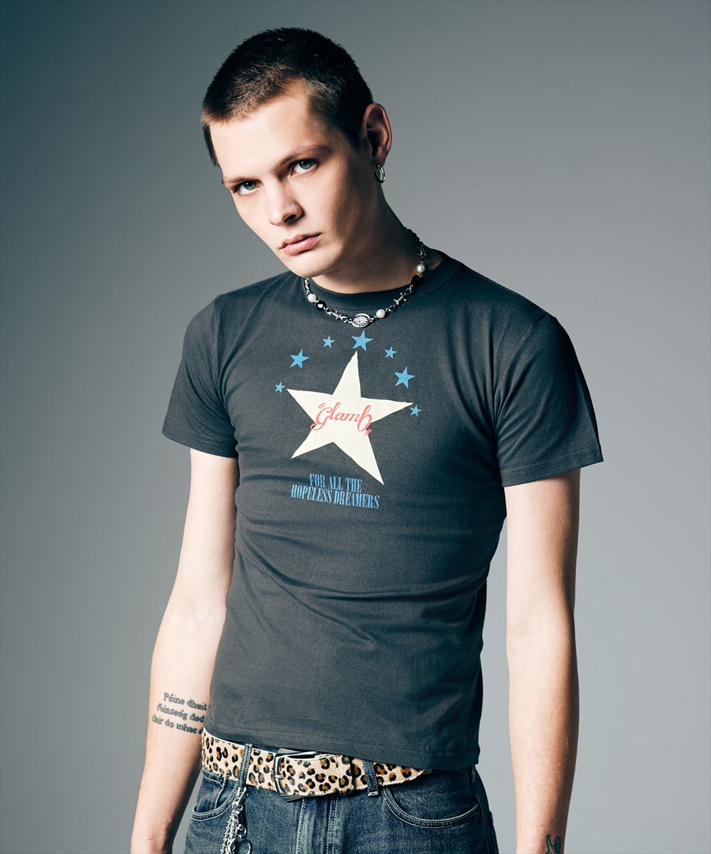 Rakuten - Skin-Tight Star T-Shirt / スキンタイトスターTシャツ　glamb グラム