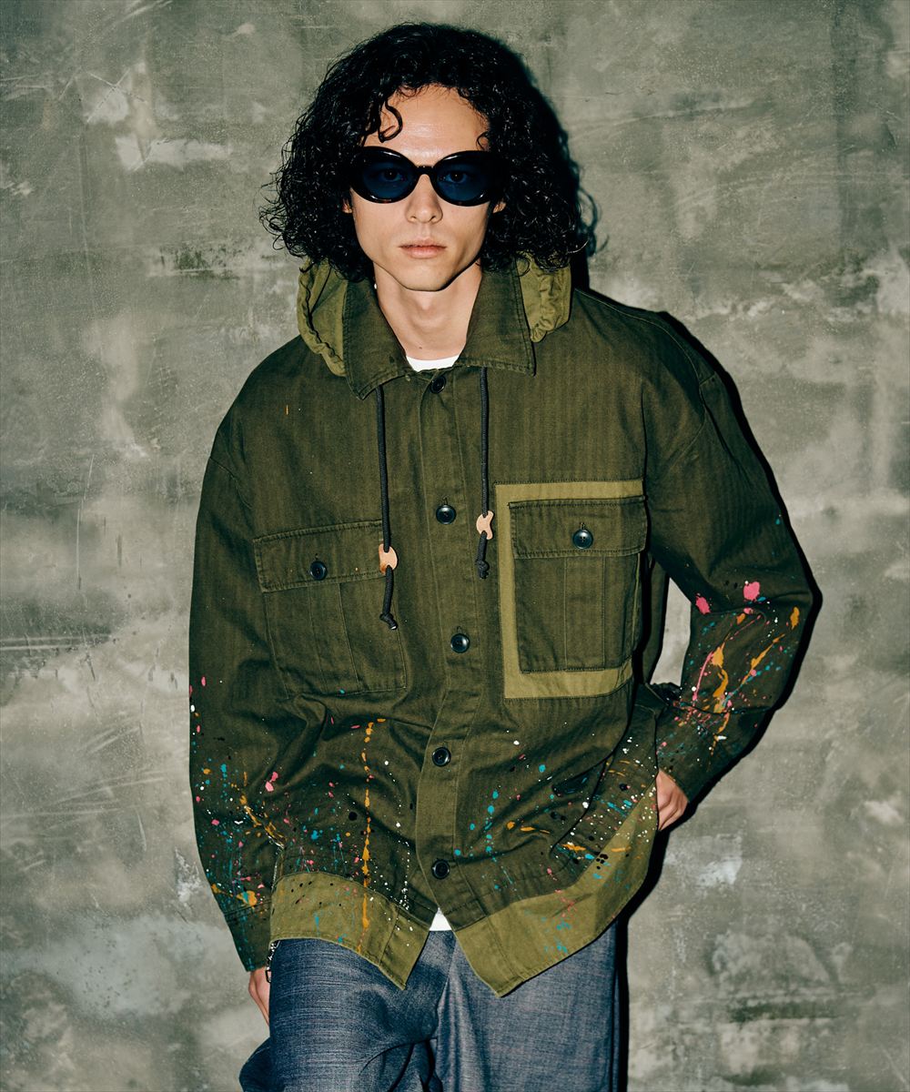 Rakuten - Remake Hood Military Shirt / リメイクフードミリタリーシャツ　glamb グラム