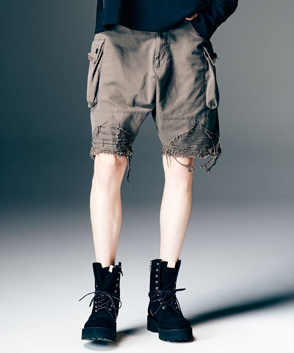 樂天商城 - Crush Cargo Shorts / クラッシュカーゴショーツ　glamb グラム
