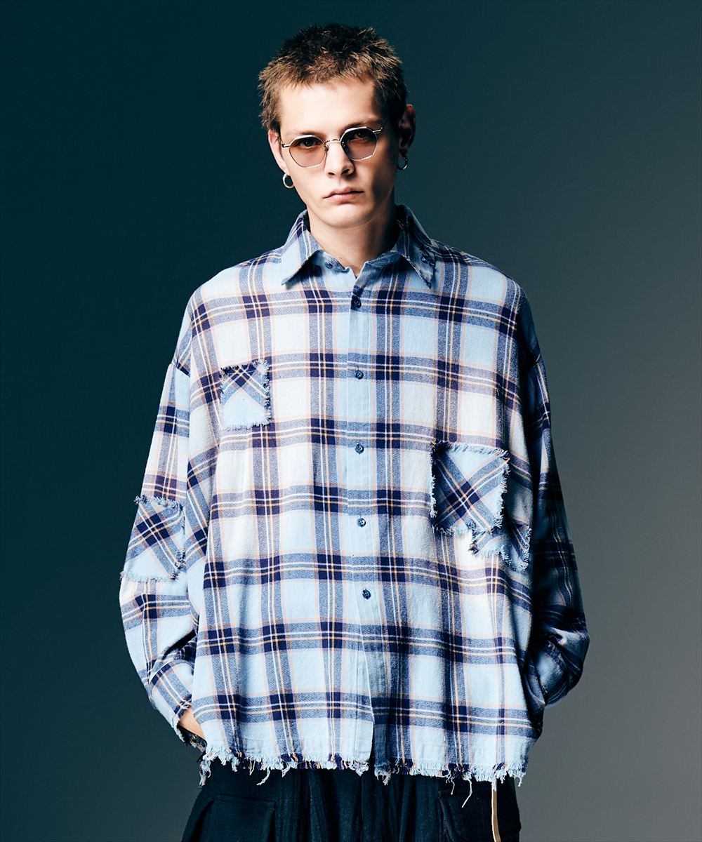 Rakuten - 4XL Flannel Shirt / 4XLフランネルシャツ　glamb グラム