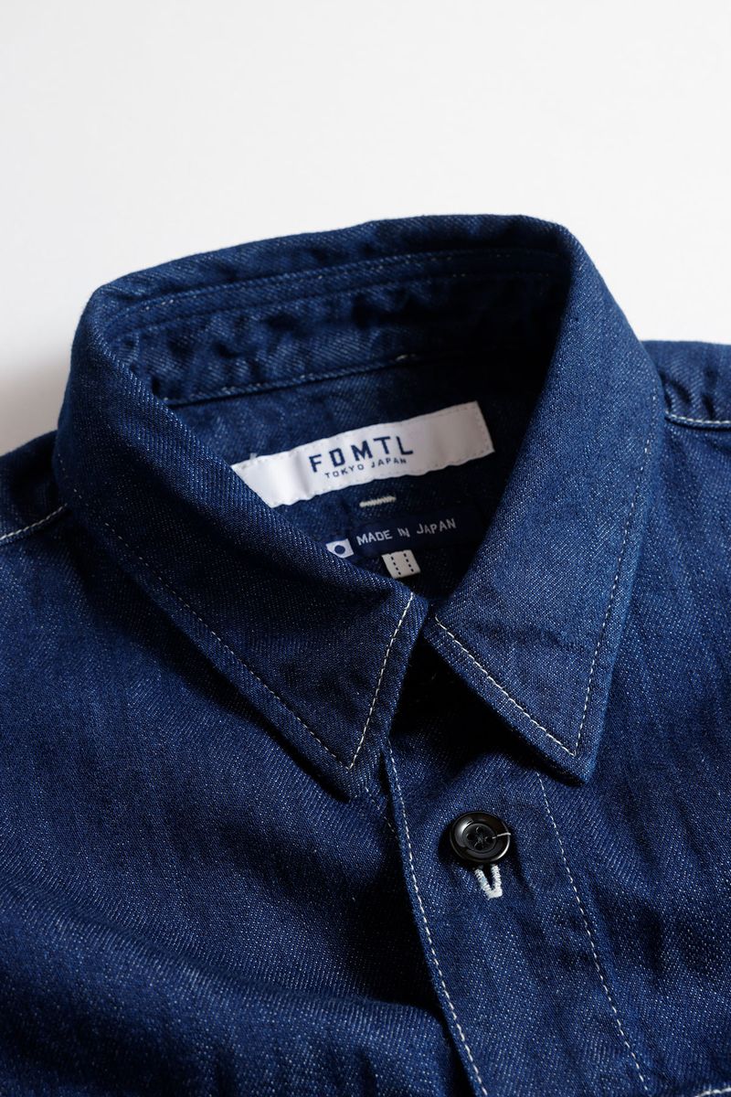 DENIM 2ND S/S SHIRT RINSE / デニム セカンドシャツ　FDMTL ファンダメンタル