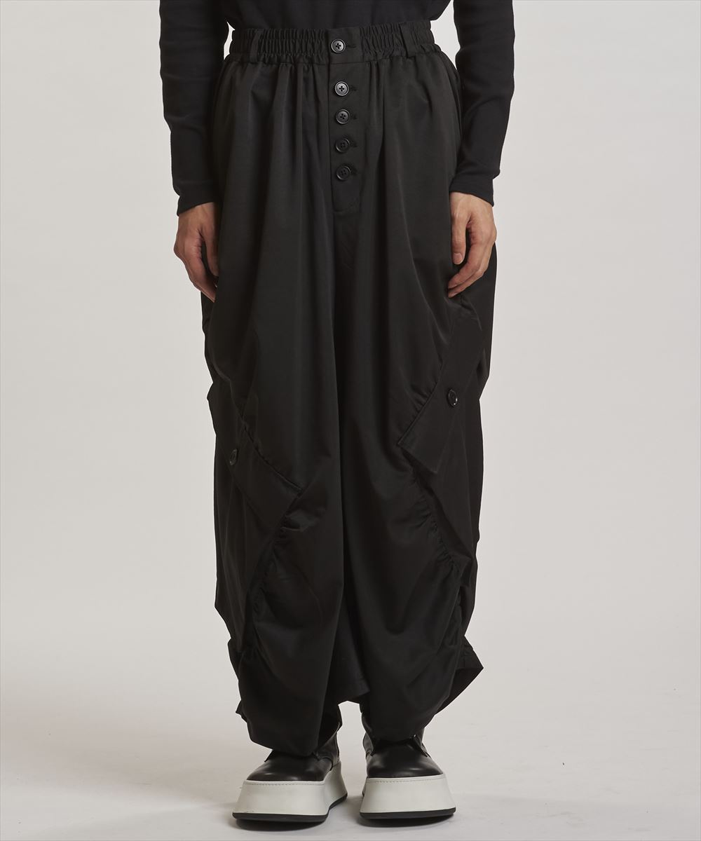 NO ID. ノーアイディー　サイドギャザーワイドカーゴPT パンツ