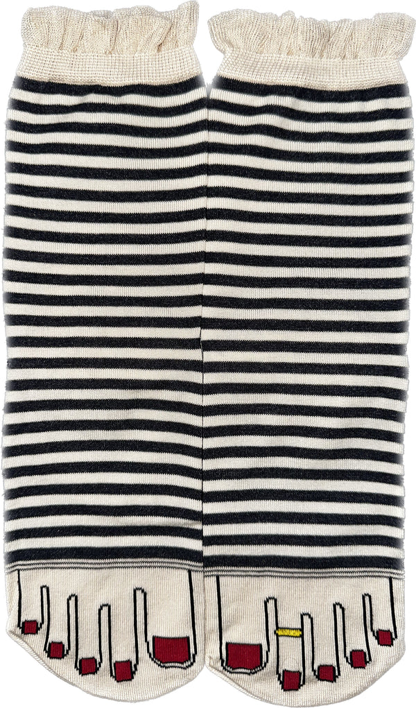 Onyva オニヴァ 3タイプ / ボーダー ソックス ペディキュア ONV-TE24812