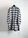 マラソンラス1セール SEVESKIG セヴシグ Silk flannel Grandpa Shirt Jacket / シルクフランネル シャツ ジャケット 特別価格